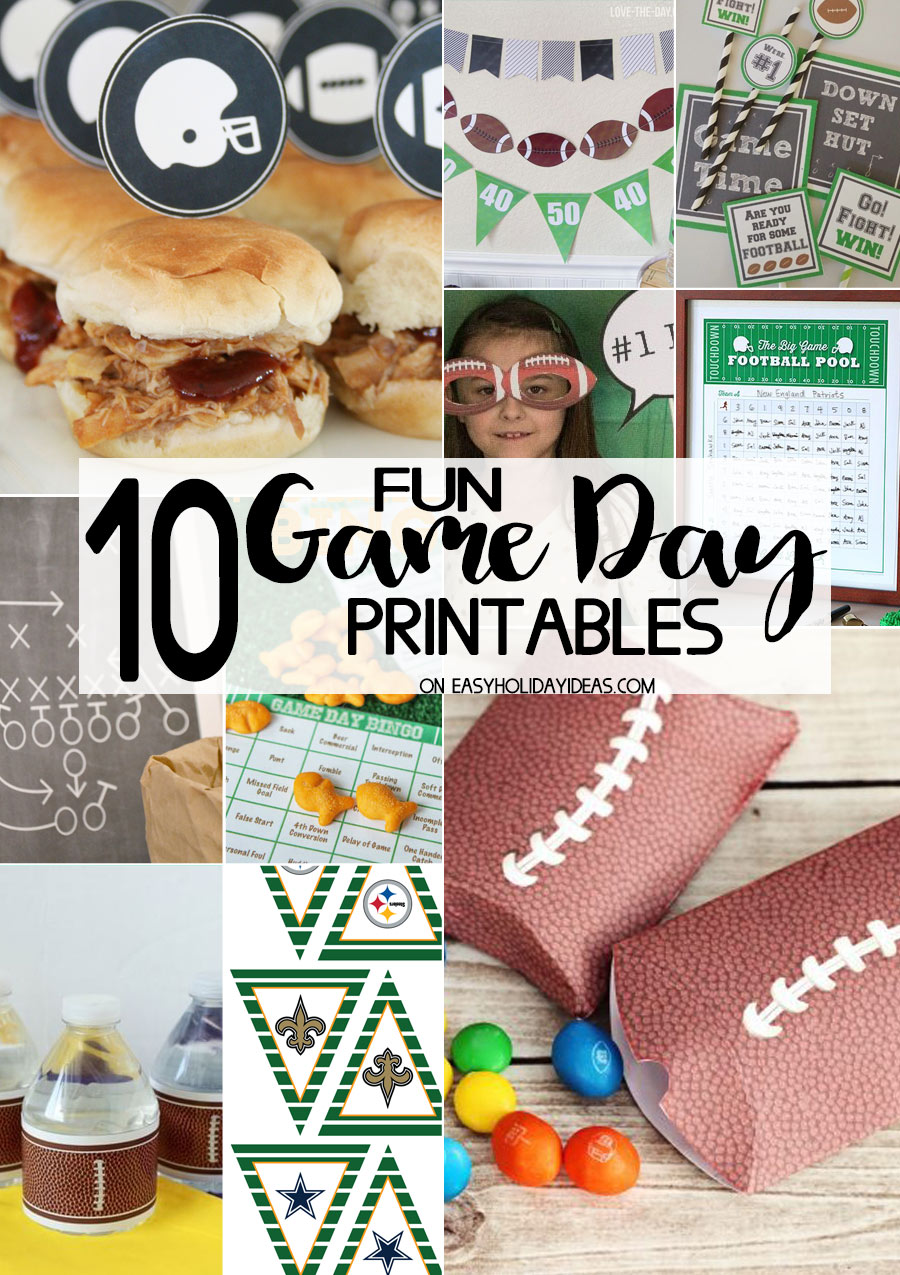 Fun Game Day Printables