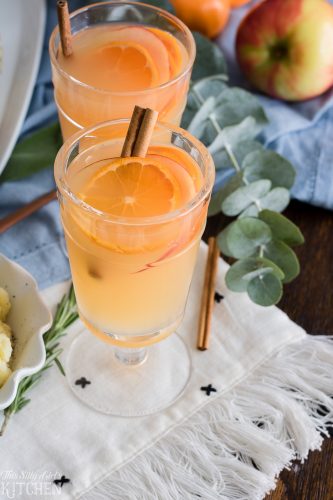 honey crisp apple cider rum punch