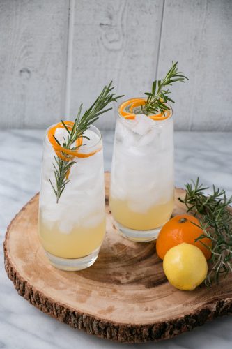 lemon rosemary tom collins