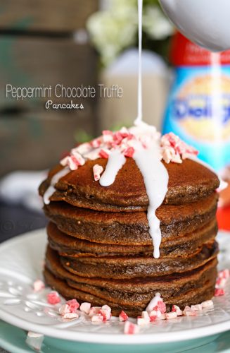 Peppermint Chocolate Truffle Pancakes