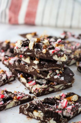 loaded sweet & salty peppermint bark