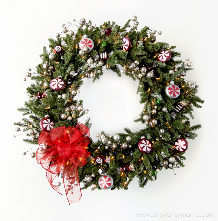>Christmas Peppermint Wreath