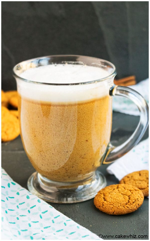 Homemade gingerbread latte