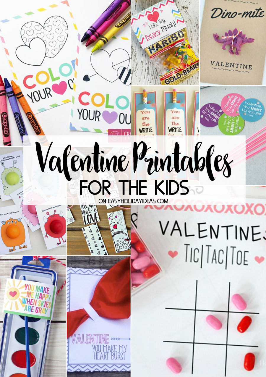 Valentine Printables for the Kids