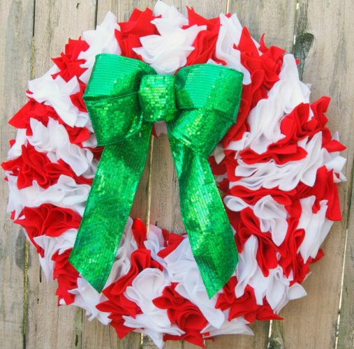 Felt Candy Cane Wreath