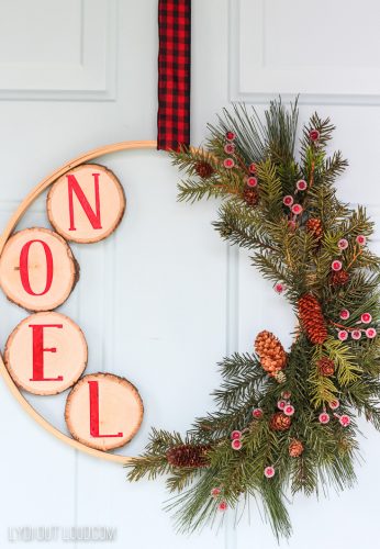 Christmas Embroidery Hoop Wreath