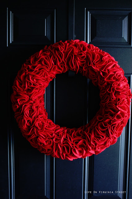 Red Ruffle Wreath