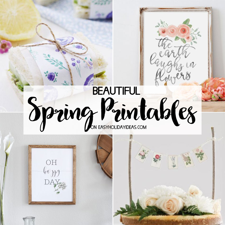 Beautiful Spring Printables - Easy Holiday Ideas