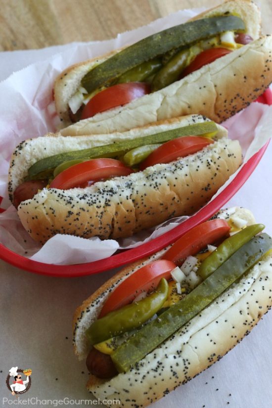 Whether you live in Chicago or not, this Chicago-Style Hot Dog Recipe is sure to please! Piled high with flavorful toppings, there’s nothing like a good hot dog recipe!