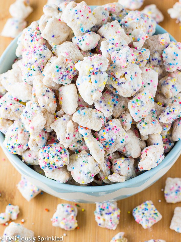 This Sugar Cookie Puppy Chow is a delicious, easy to make snack that everyone will love.