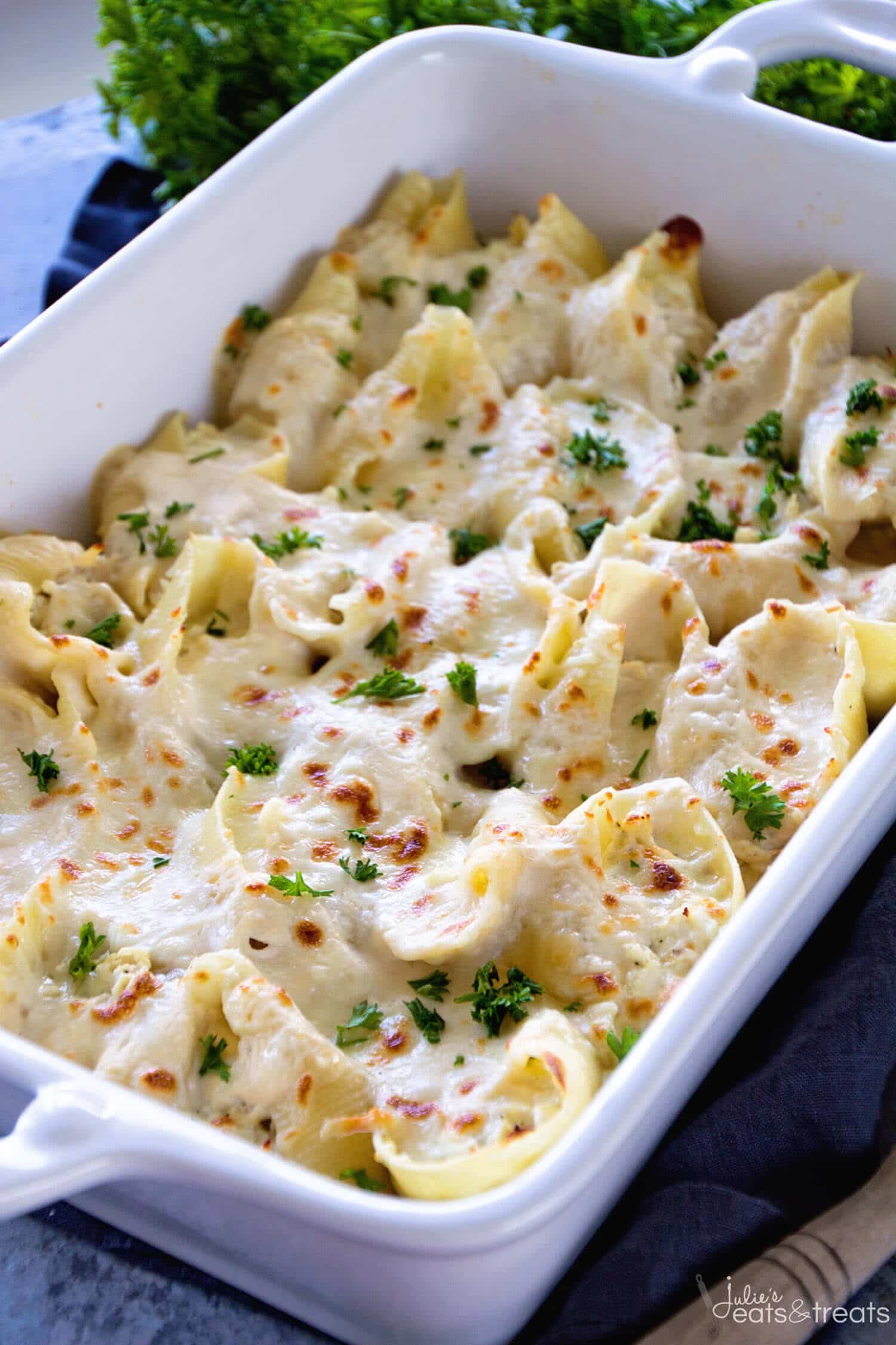 Alfredo Stuffed Shells - with three kinds of cheeses