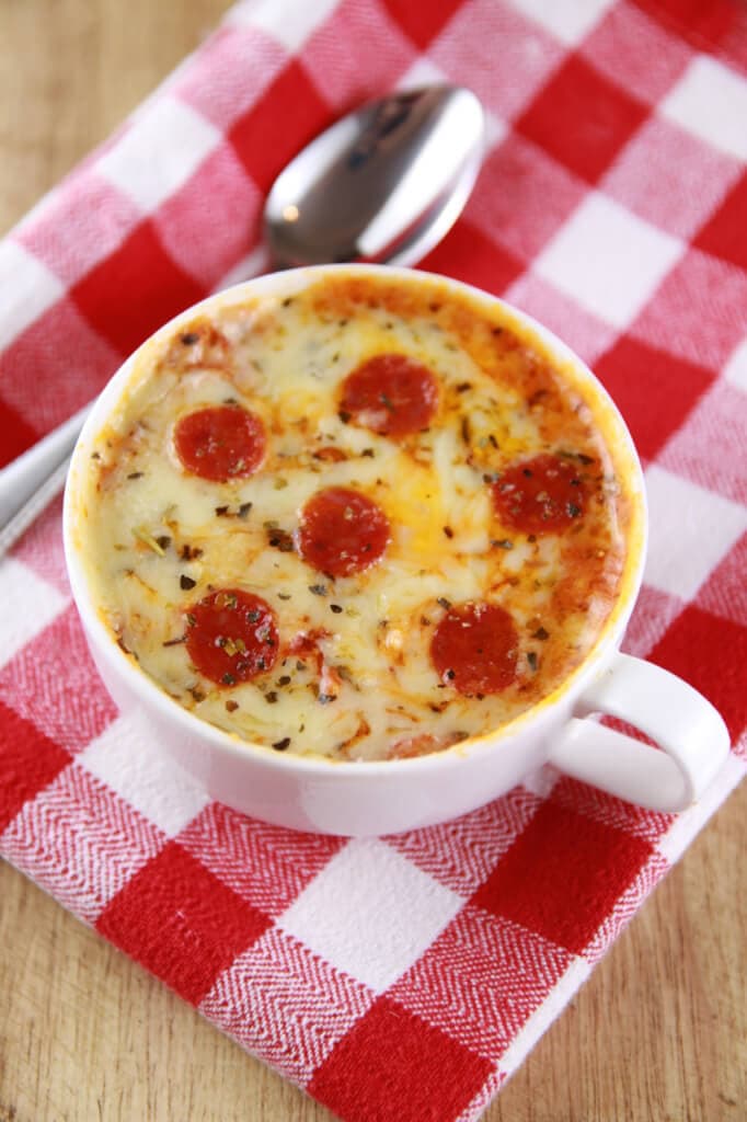 This single serving Microwave Mug Pizza can be whipped up in 5 minutes and eaten even faster. It’s the perfect solution when you are on the go and want something homemade and satisfying.