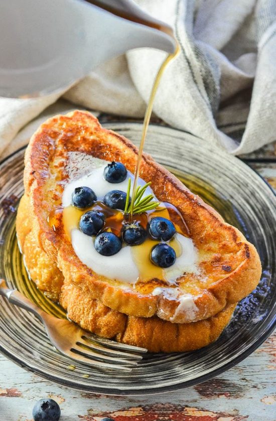 THE best Vegan French Toast ever! It’s soft, sweet, vanilla scented, golden perfection & all you need to make it are a few simple ingredients & 15 minutes. 