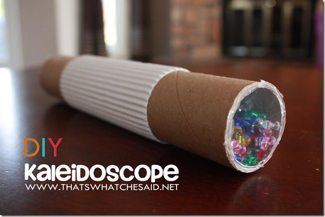 make a diy kaleidoscope from supplies you probably have already around your house!