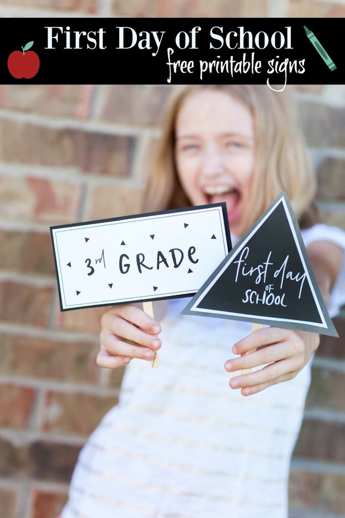 Back to School Signs and Photo Props make for a fun memory to look back on year after year, and see what they chose to wear on the first day, and just how they look!
