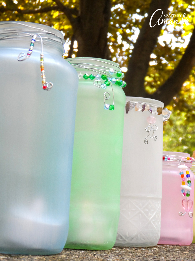 These soft colored luminaries will add just the right amount of soft color and light to any garden or path in your yard.