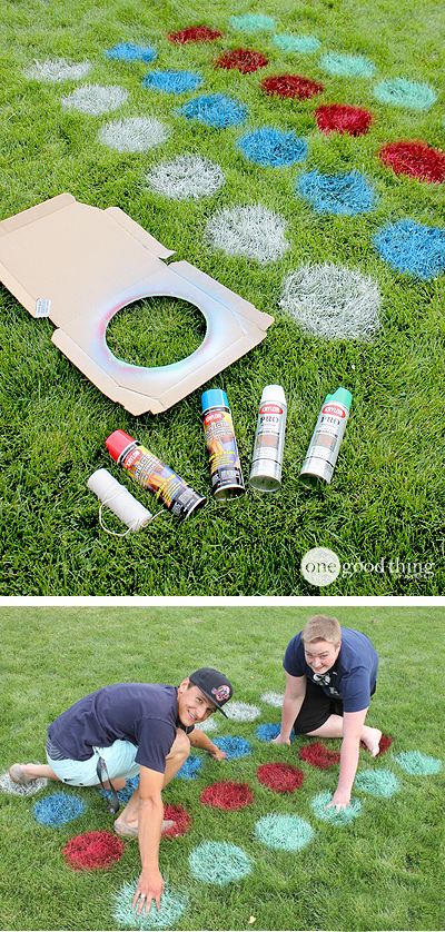 This ring toss screams summer to me. The flamingos, bright colors and sand buckets are perfect for summer fun in the yard with family and friends.