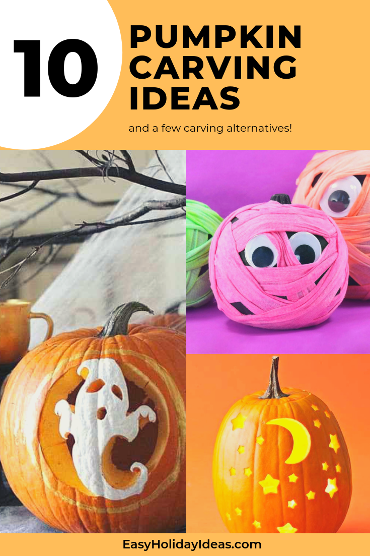 This list of 10 Simple Pumpkin Carving Ideas will help you plan your Halloween Pumpkin Carving Ideas in no time!
