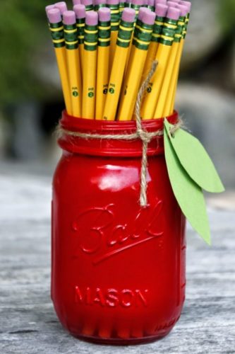 Pencil Jar Apple Teacher Gift Ideas